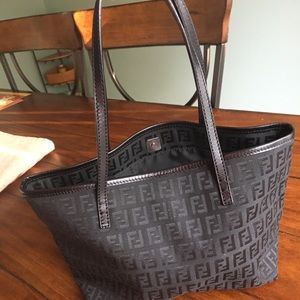 Small Monogram Fabric FENDI Tote
